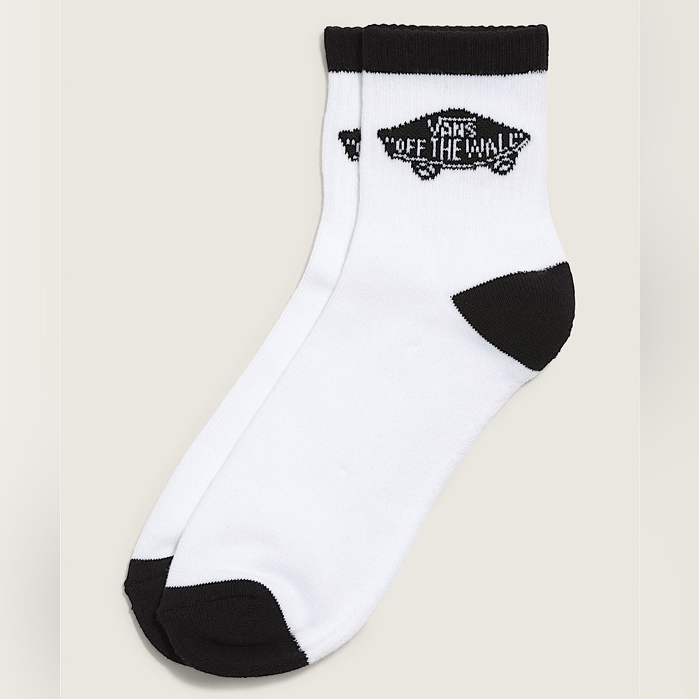 Vans Men's Art White and Black Half Crew Socks